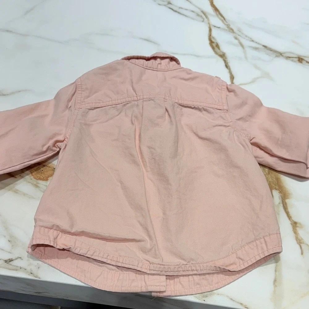 Gap Kids Light Pink Jean Jacket with Fun Patches